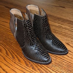 Not Rated Croc Print Heeled Booties